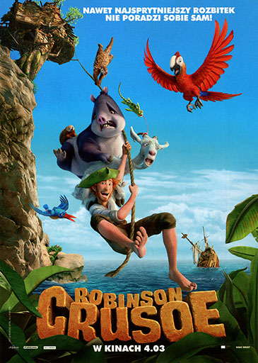 Przód ulotki filmu 'Robinson Crusoe'