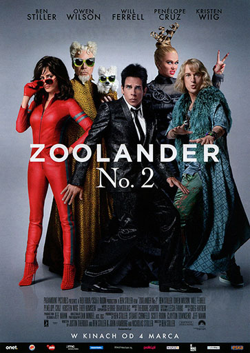 Przód ulotki filmu 'Zoolander No. 2'