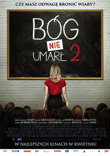 Przód ulotki filmu 'Bóg Nie Umarł 2'