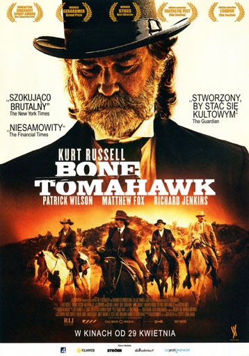 Przód ulotki filmu 'Bone Tomahawk'