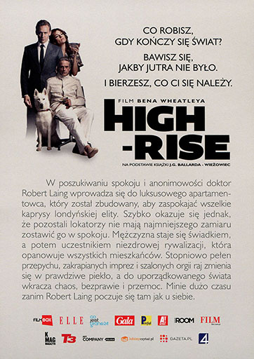 Tył ulotki filmu 'High-Rise'