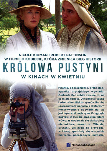 Tył ulotki filmu 'Królowa Pustyni'