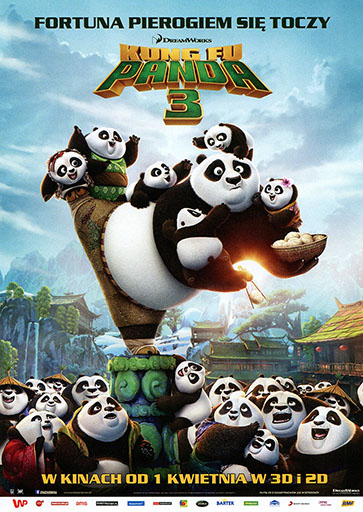 Przód ulotki filmu 'Kung Fu Panda 3'