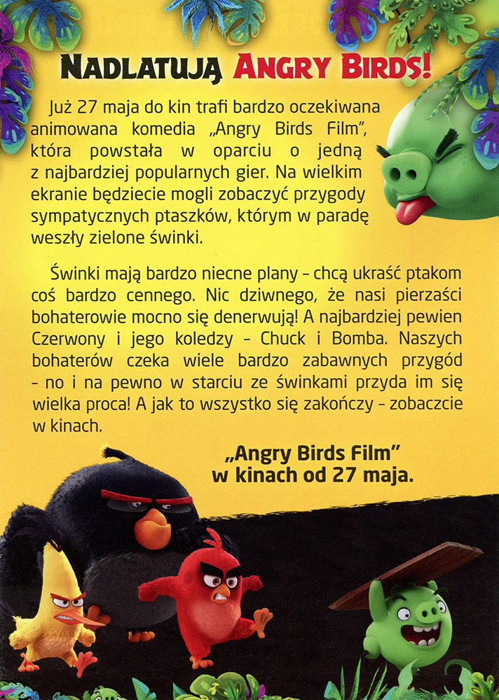 Ulotka filmu 'Angry Birds Film (tył)'