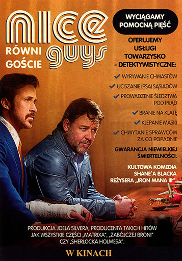 Tył ulotki filmu 'Nice Guys. Równi Goście'