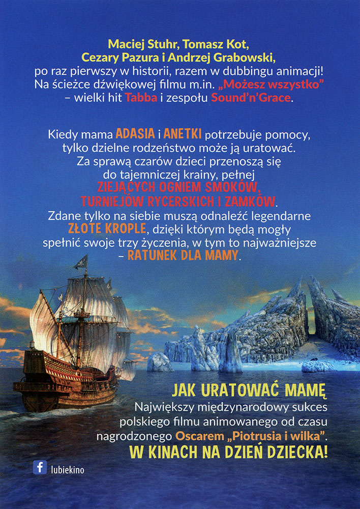 Ulotka filmu 'Jak Uratować Mamę (tył)'