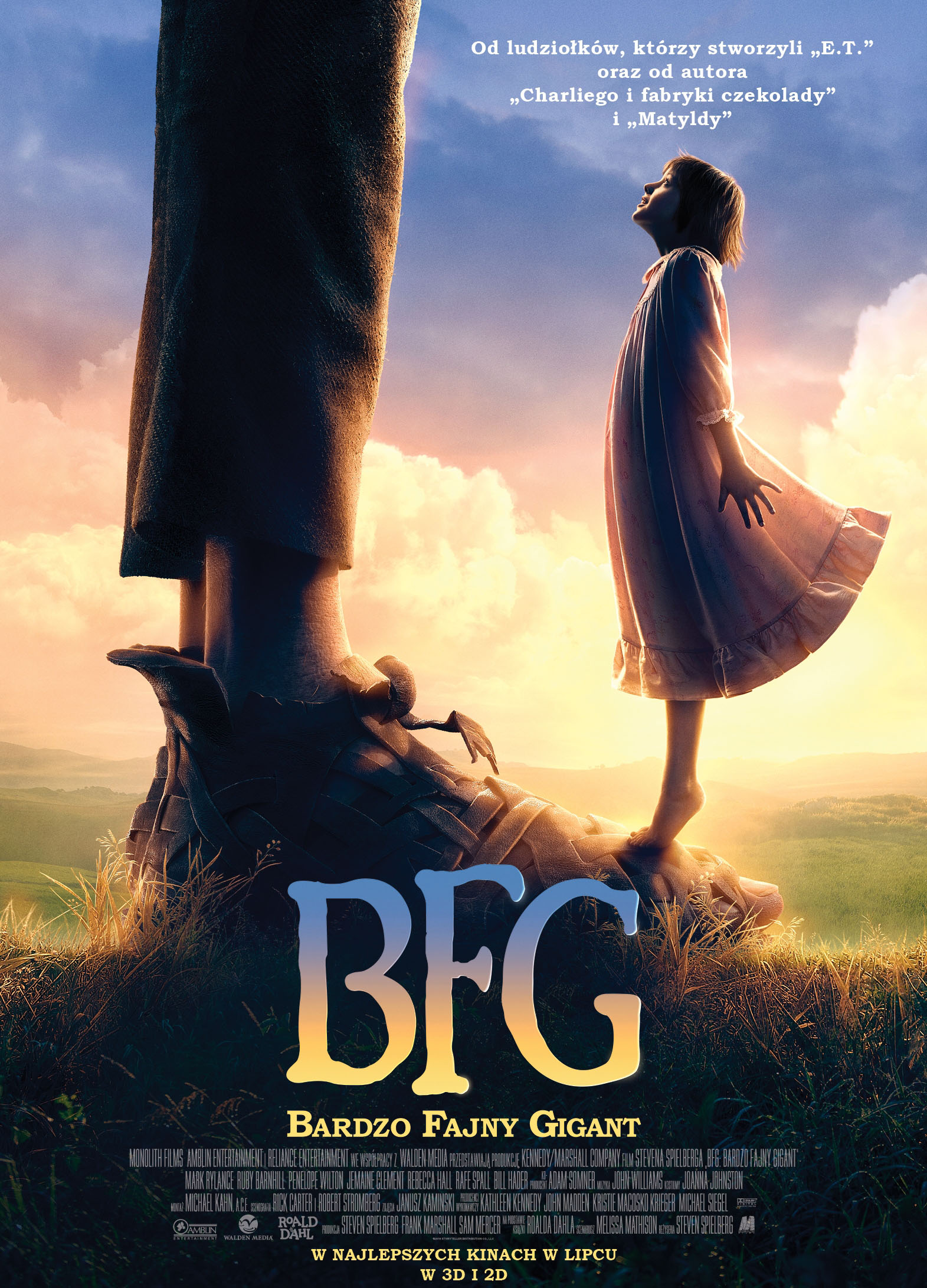 Polski plakat filmu 'BFG: Bardzo Fajny Gigant'