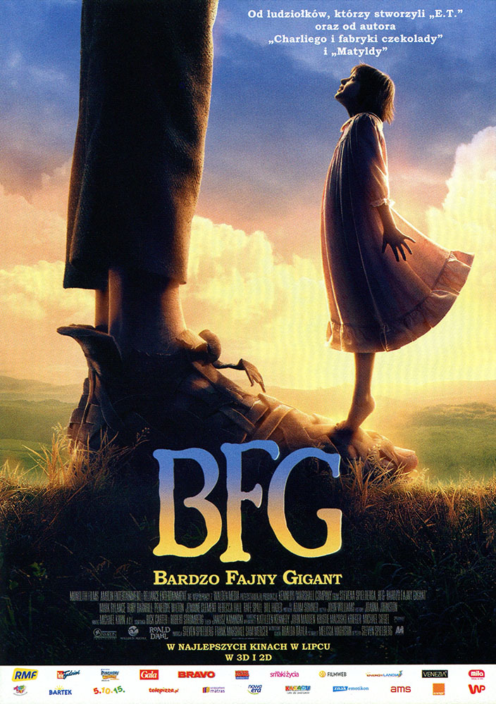 Ulotka filmu 'BFG: Bardzo Fajny Gigant (przód - wersja B)'