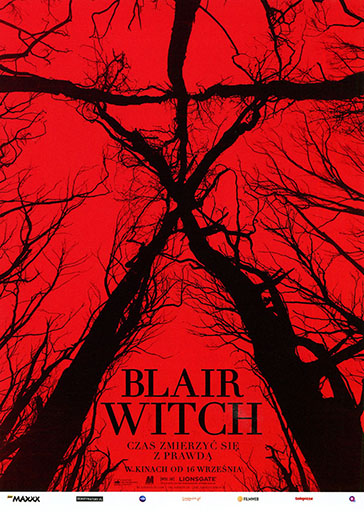 Przód ulotki filmu 'Blair Witch'