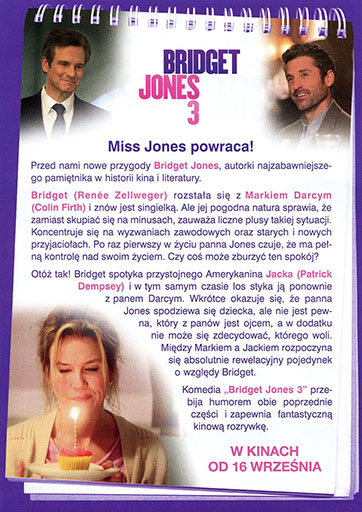 Tył ulotki filmu 'Bridget Jones 3'