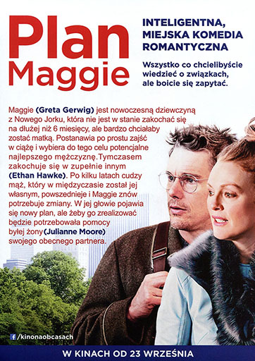 Tył ulotki filmu 'Plan Maggie'