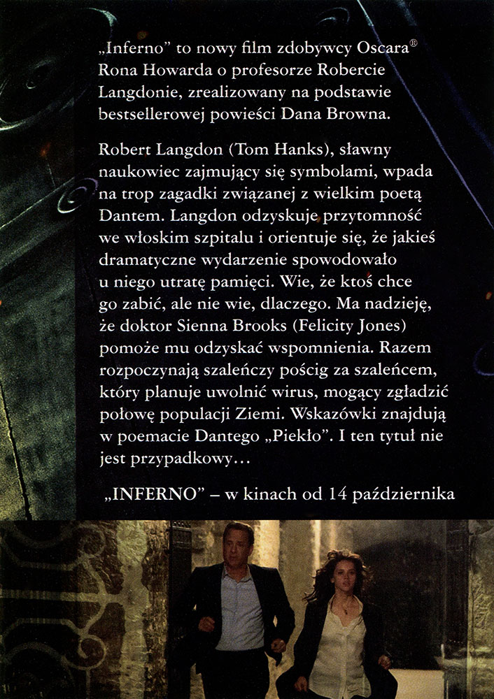 Ulotka filmu 'Inferno (tył)'