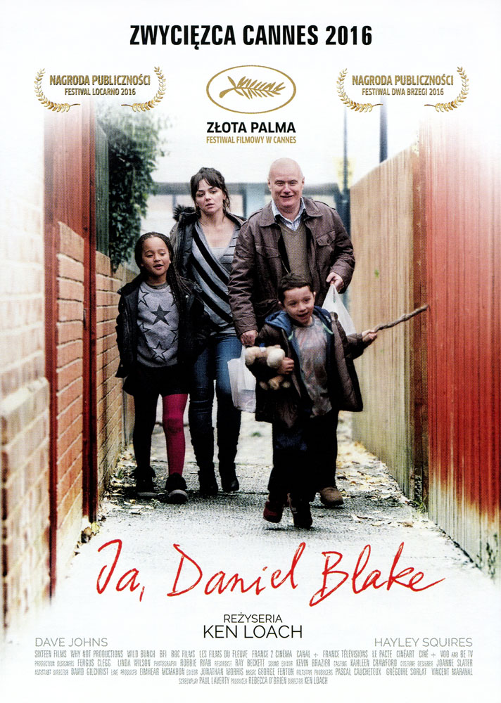 Ulotka filmu 'Ja, Daniel Blake (przód - wersja B)'