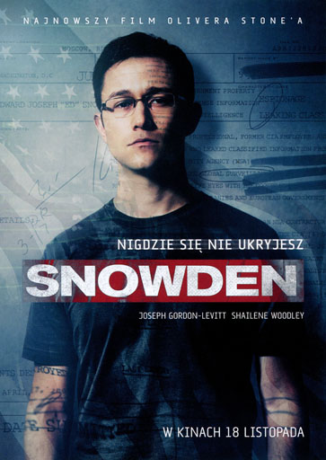 Przód ulotki filmu 'Snowden'