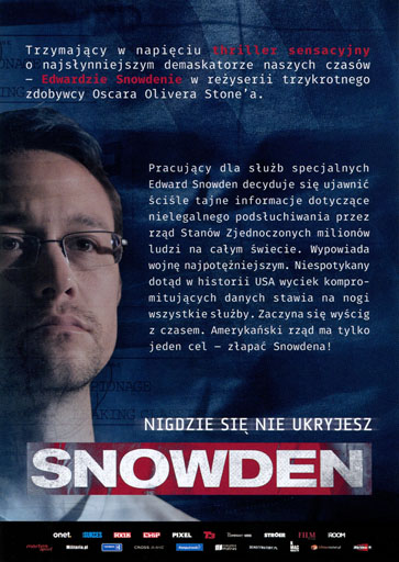 Tył ulotki filmu 'Snowden'