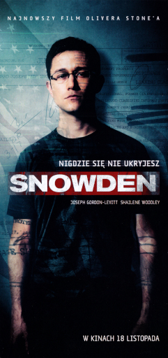 Przód ulotki filmu 'Snowden'