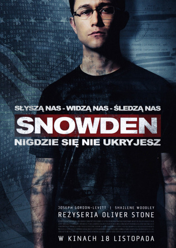 Przód ulotki filmu 'Snowden'