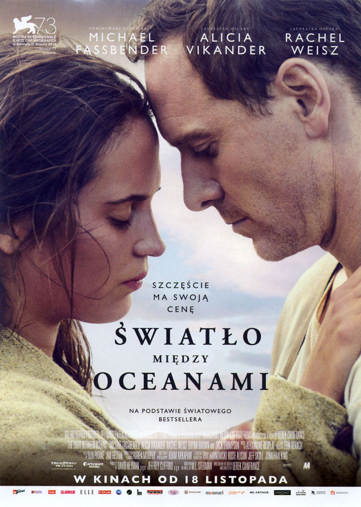 Ulotka filmu 'Światło Między Oceanami (przód)'