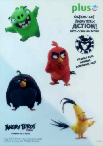 Przód ulotki filmu 'Angry Birds Film'