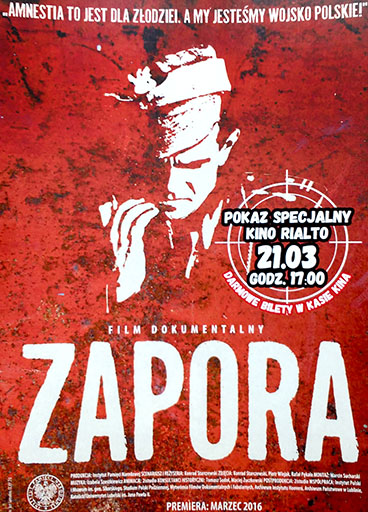 Przód ulotki filmu 'Zapora'