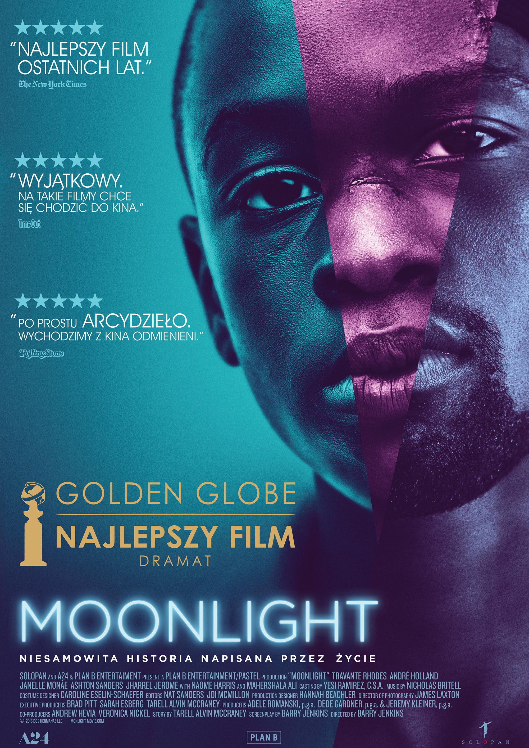 Polski plakat filmu 'Moonlight'