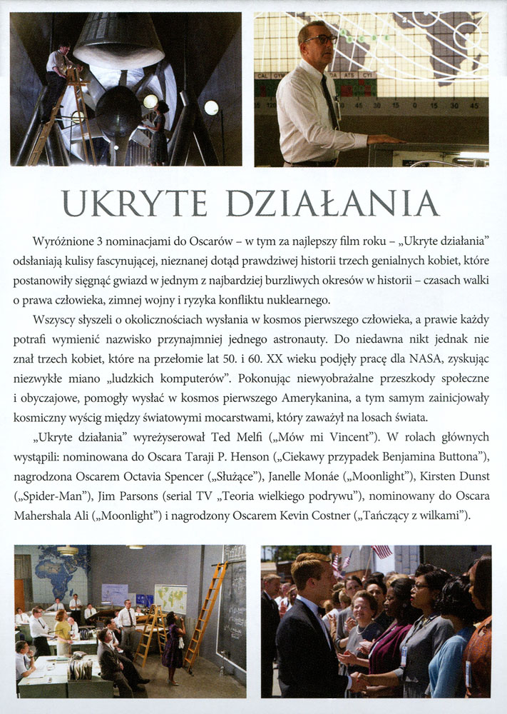 Ulotka filmu 'Ukryte Działania (tył)'