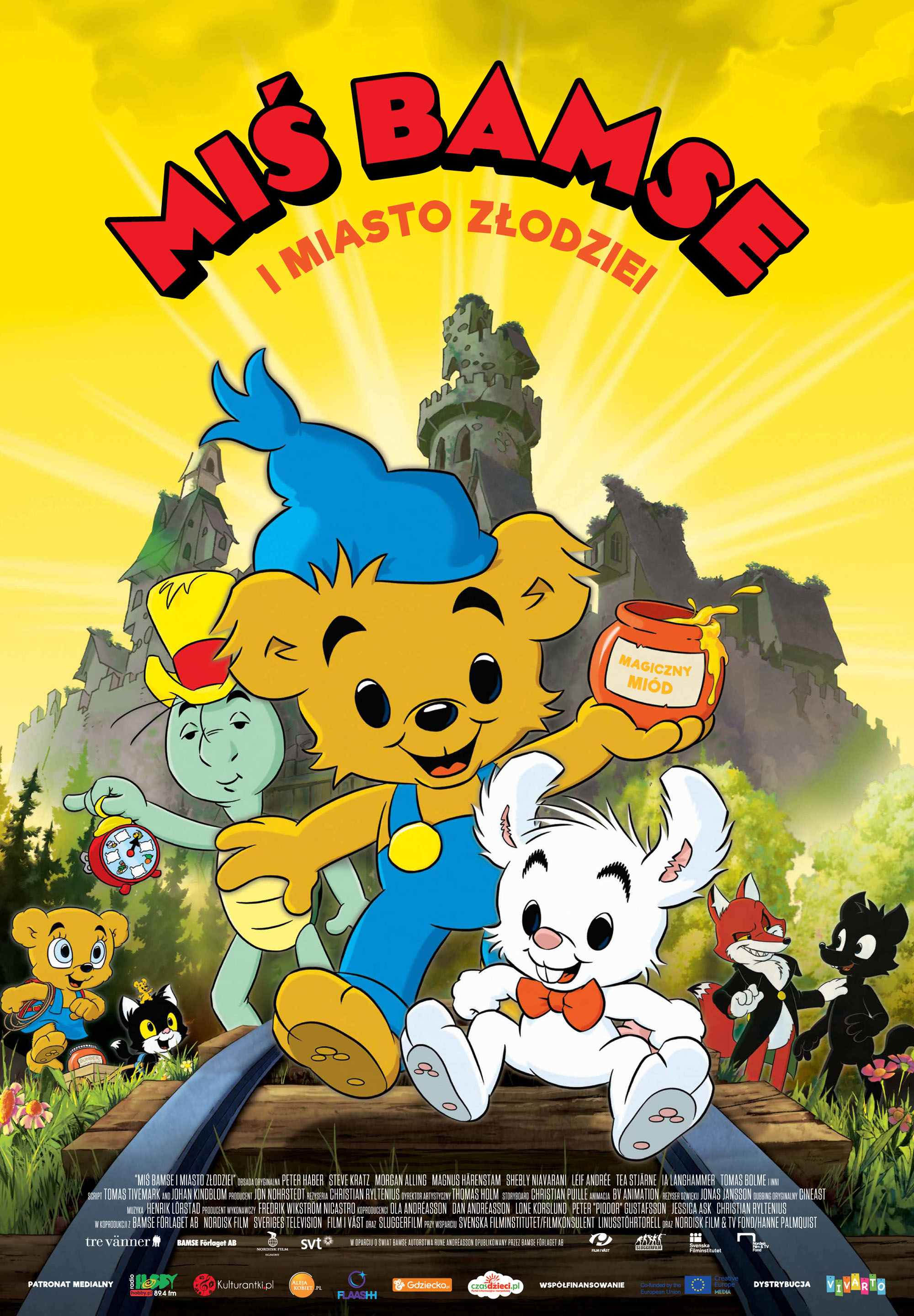 Polski plakat filmu 'Miś Bamse i Miasto Złodziei'