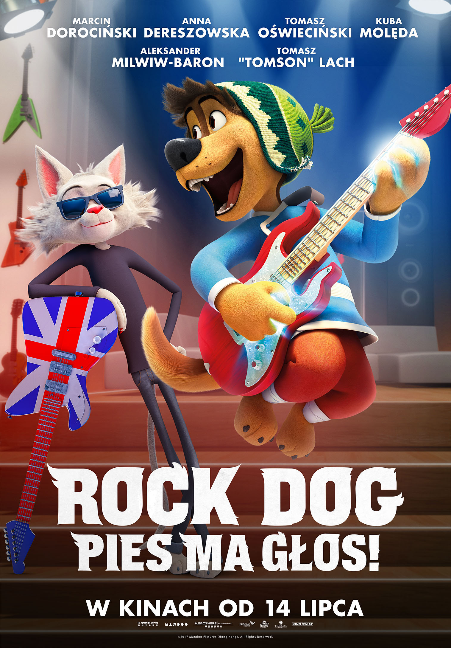 Polski plakat filmu 'Rock Dog. Pies Ma Głos!'