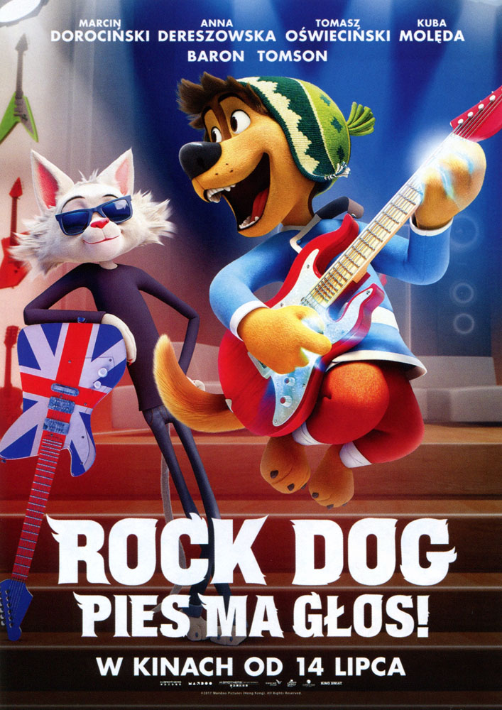 Ulotka filmu 'Rock Dog. Pies Ma Głos! (przód)'