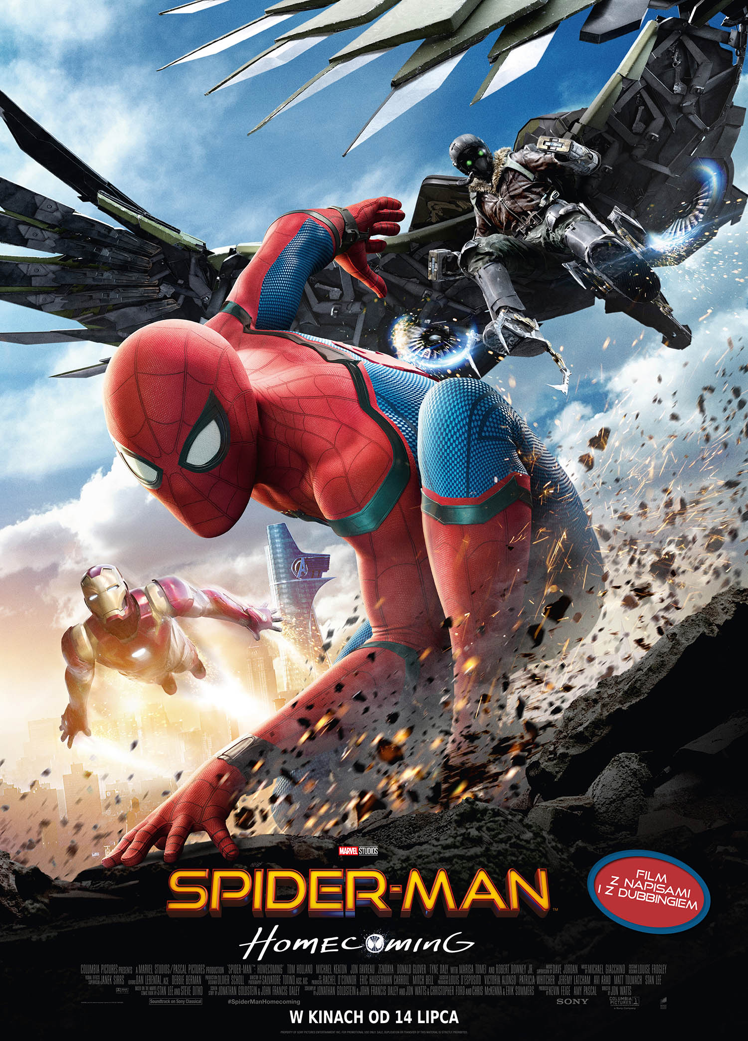 Polski plakat filmu 'Spider-Man: Homecoming'