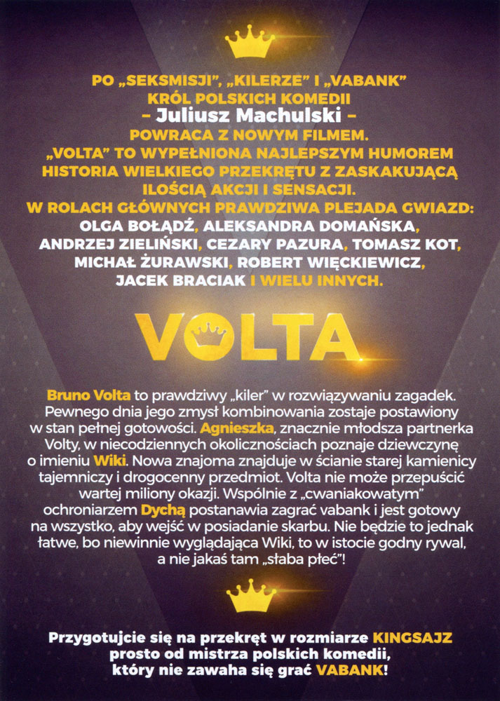 Ulotka filmu 'Volta (tył)'