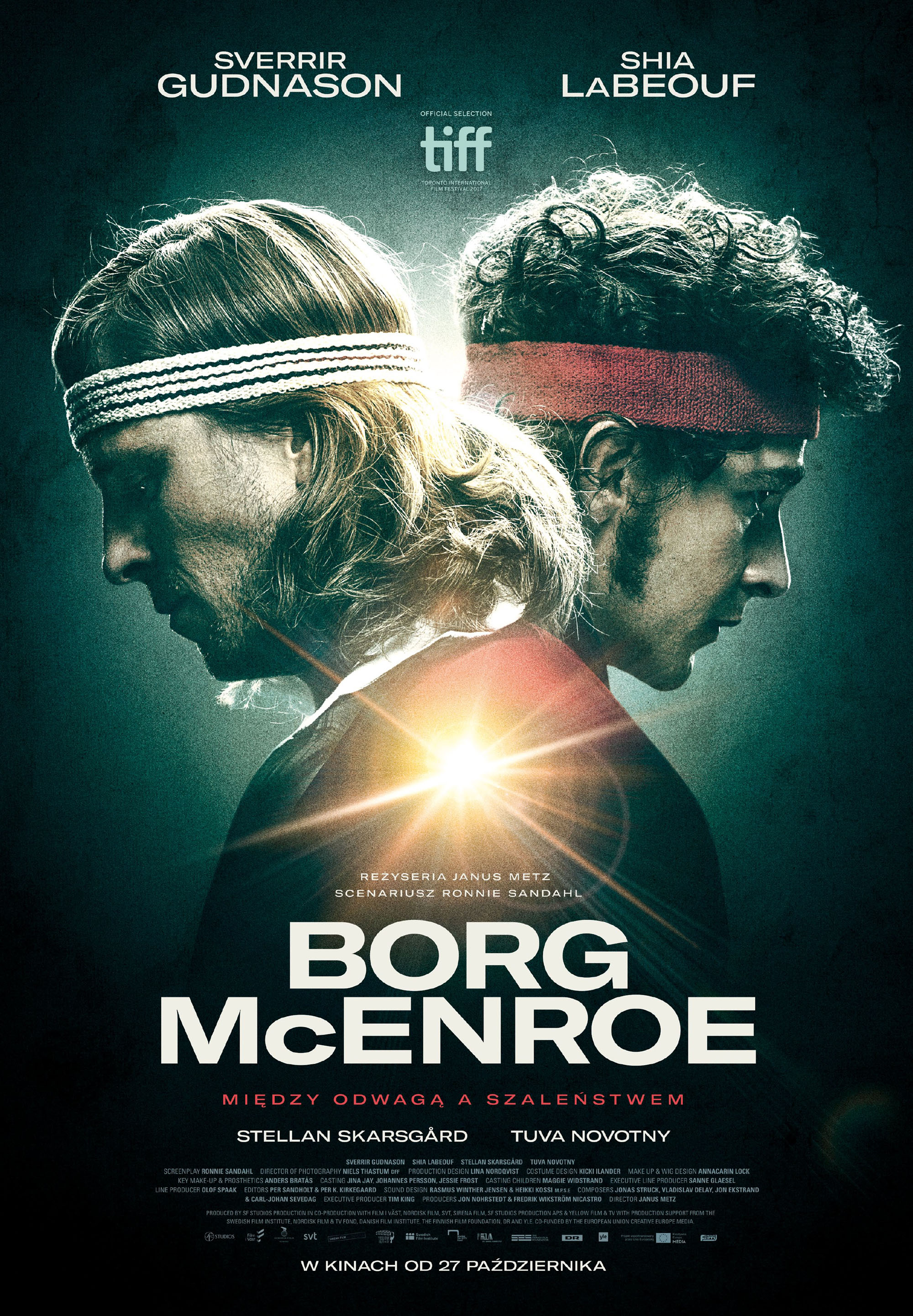 Polski plakat filmu 'Borg/McEnroe. Między Odwagą A Szaleństwem'