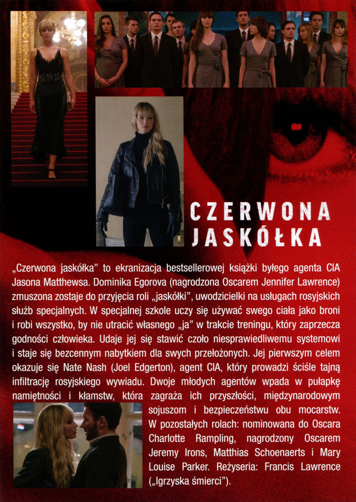 Ulotka filmu 'Czerwona Jaskółka (tył)'