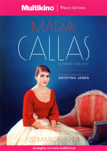 Przód ulotki filmu 'Maria Callas'