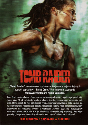 Tył ulotki filmu 'Tomb Raider'