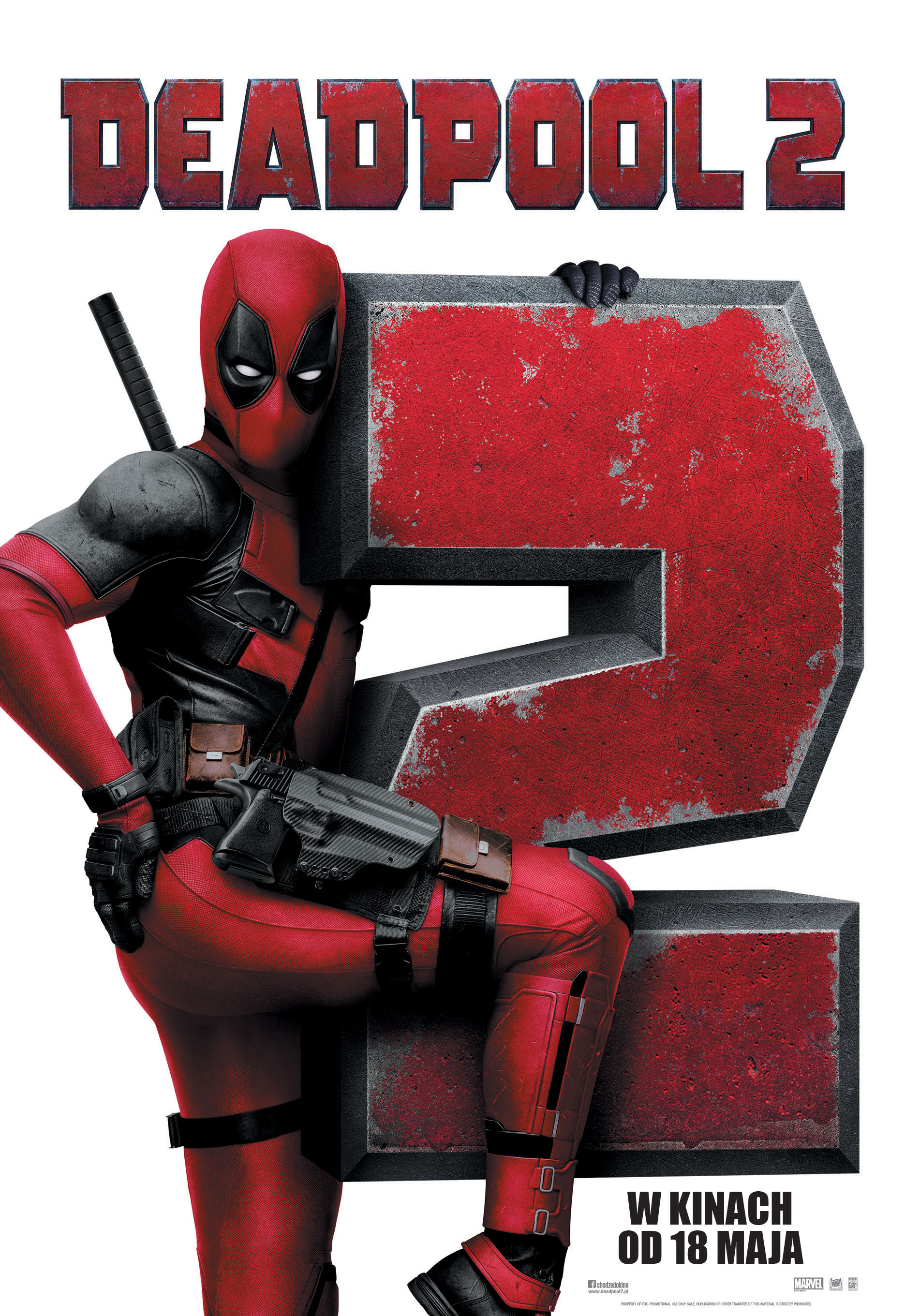 Polski plakat filmu 'Deadpool 2'