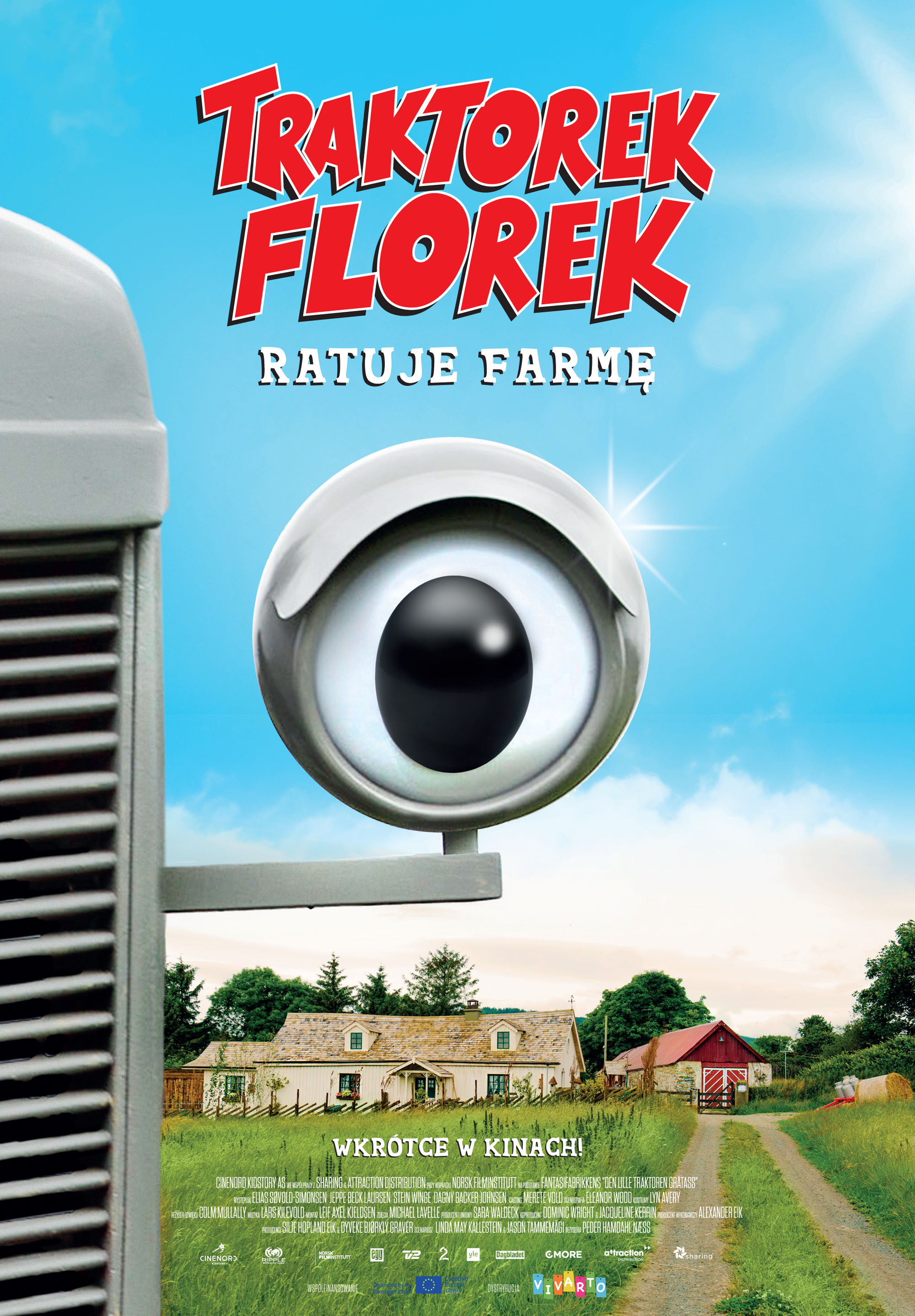 Polski plakat filmu 'Traktorek Florek Ratuje Farmę'