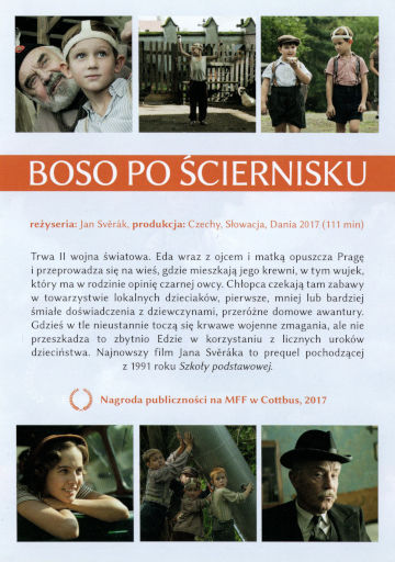 Tył ulotki filmu 'Boso Po Ściernisku'