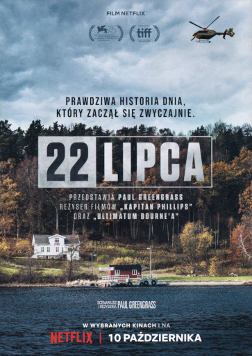 Przód ulotki filmu '22 Lipca'