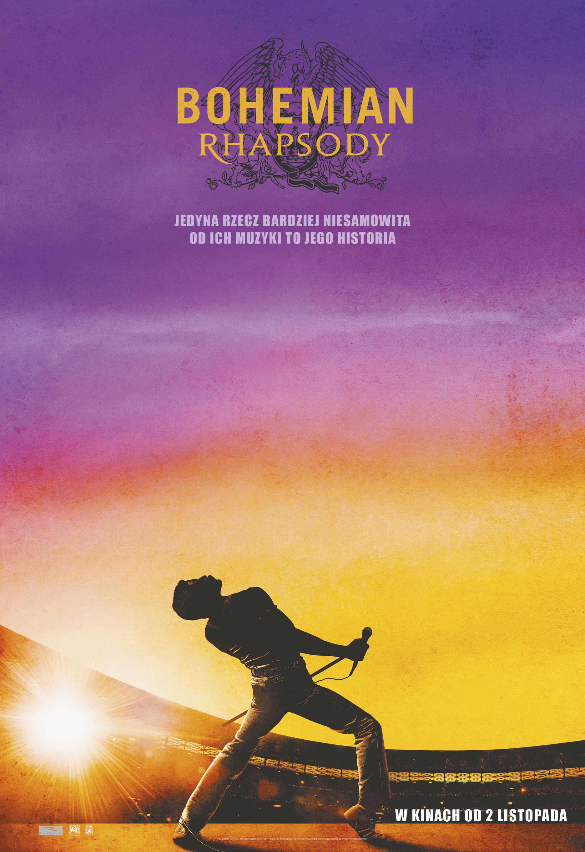 Polski plakat filmu 'Bohemian Rhapsody'