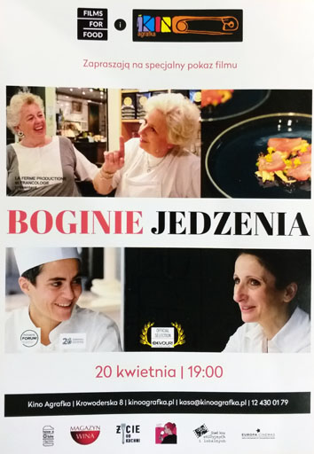 Przód ulotki filmu 'Boginie Jedzenia'