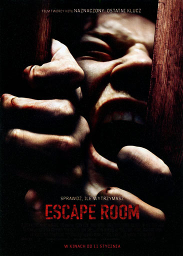 Przód ulotki filmu 'Escape Room'