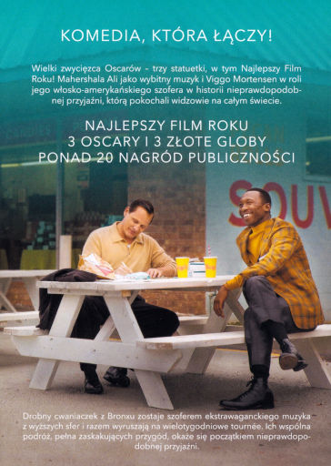 Tył ulotki filmu 'Green Book'