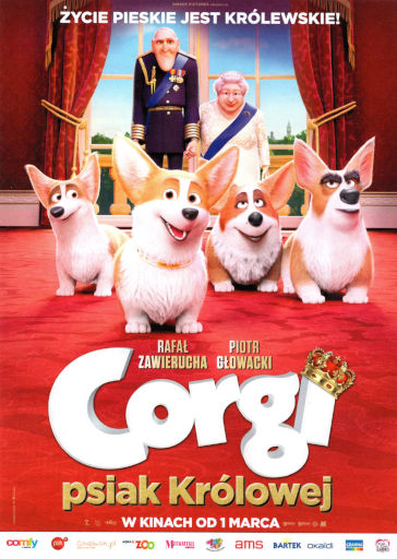 Przód ulotki filmu 'Corgi - Psiak Królowej'