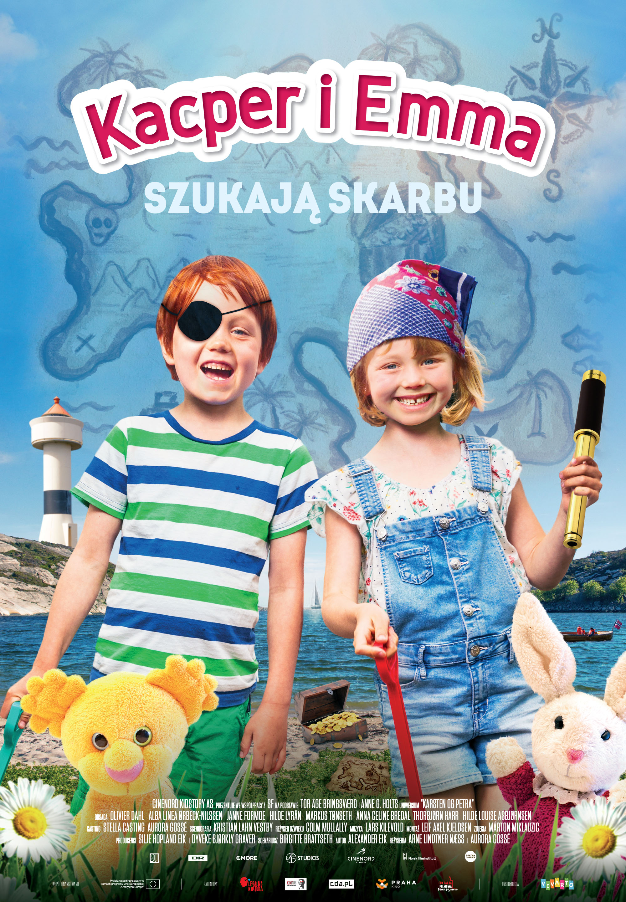 Polski plakat filmu 'Kacper i Emma Szukają Skarbu'