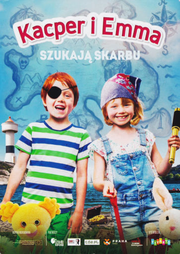 Przód ulotki filmu 'Kacper i Emma Szukają Skarbu'