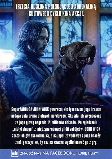 Tył ulotki filmu 'John Wick 3'