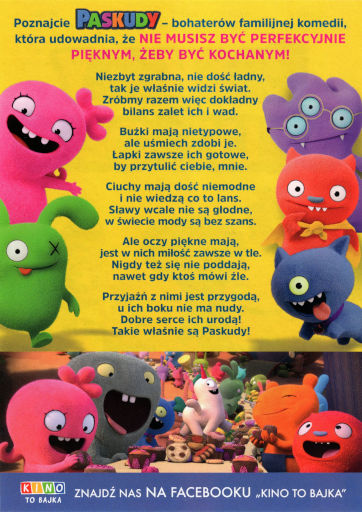 Tył ulotki filmu 'Paskudy. UglyDolls'