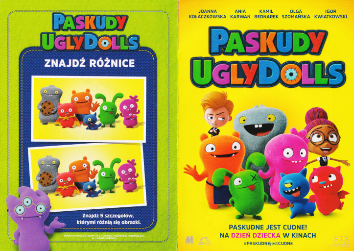 Przód ulotki filmu 'Paskudy. UglyDolls'