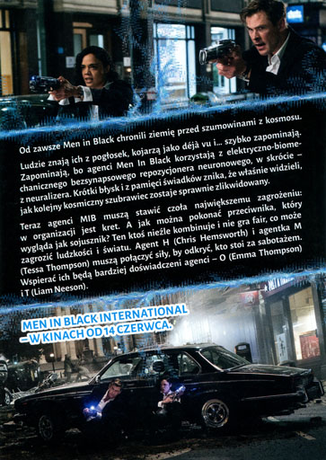 Tył ulotki filmu 'Men In Black: International'